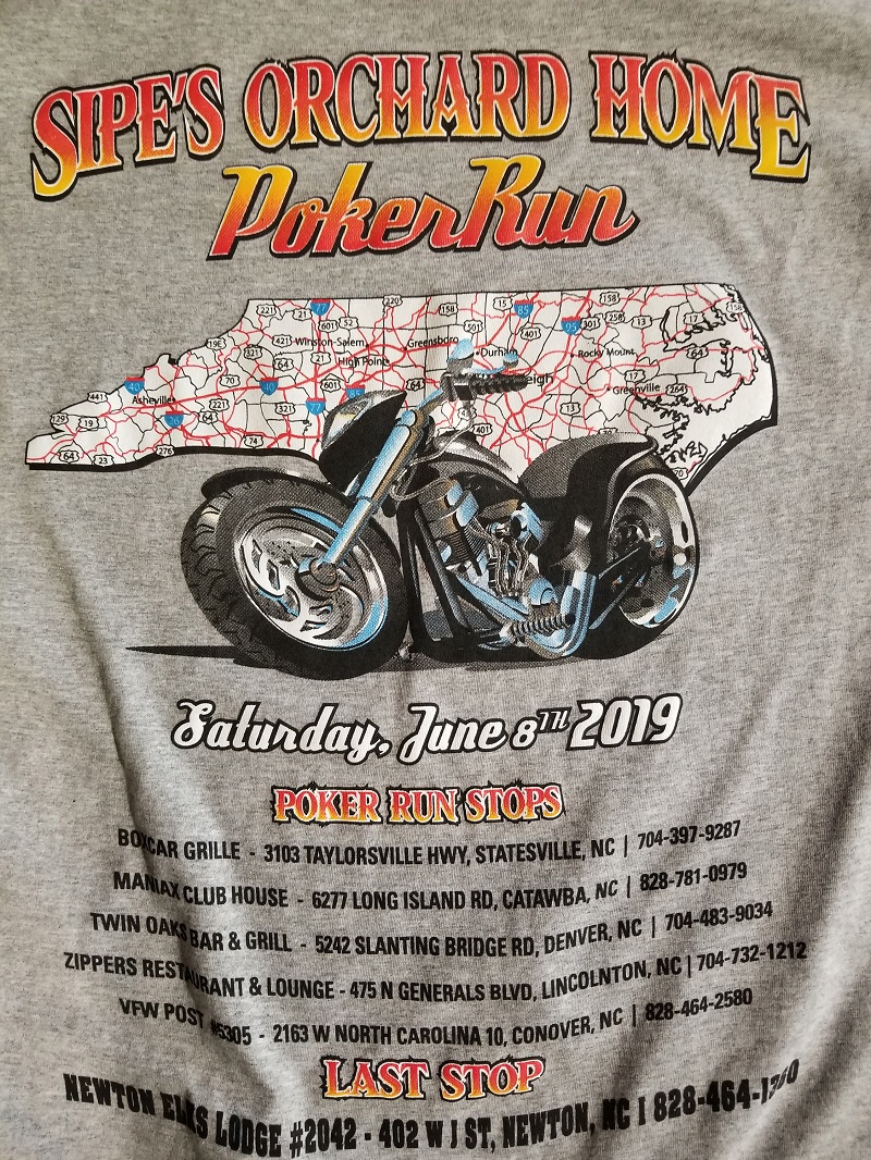 Sipe's Orchard Home Poker Run T-Shirt by One Screen Printing