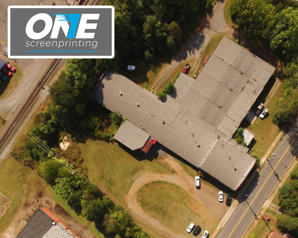 One Screen Printing Shop | Ariel View | Screen Printing Newton, NC